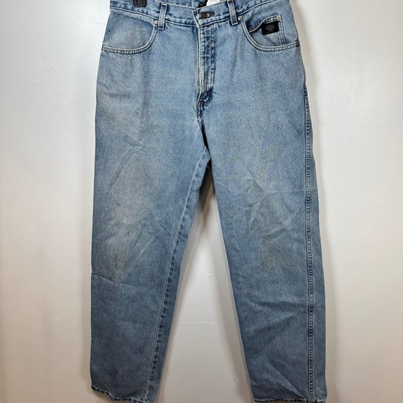 Harley-Davidson Relaxed Fit Jeans Denim Light Wash Biker Mens‎ Size 34x34 - Picture 2 of 7